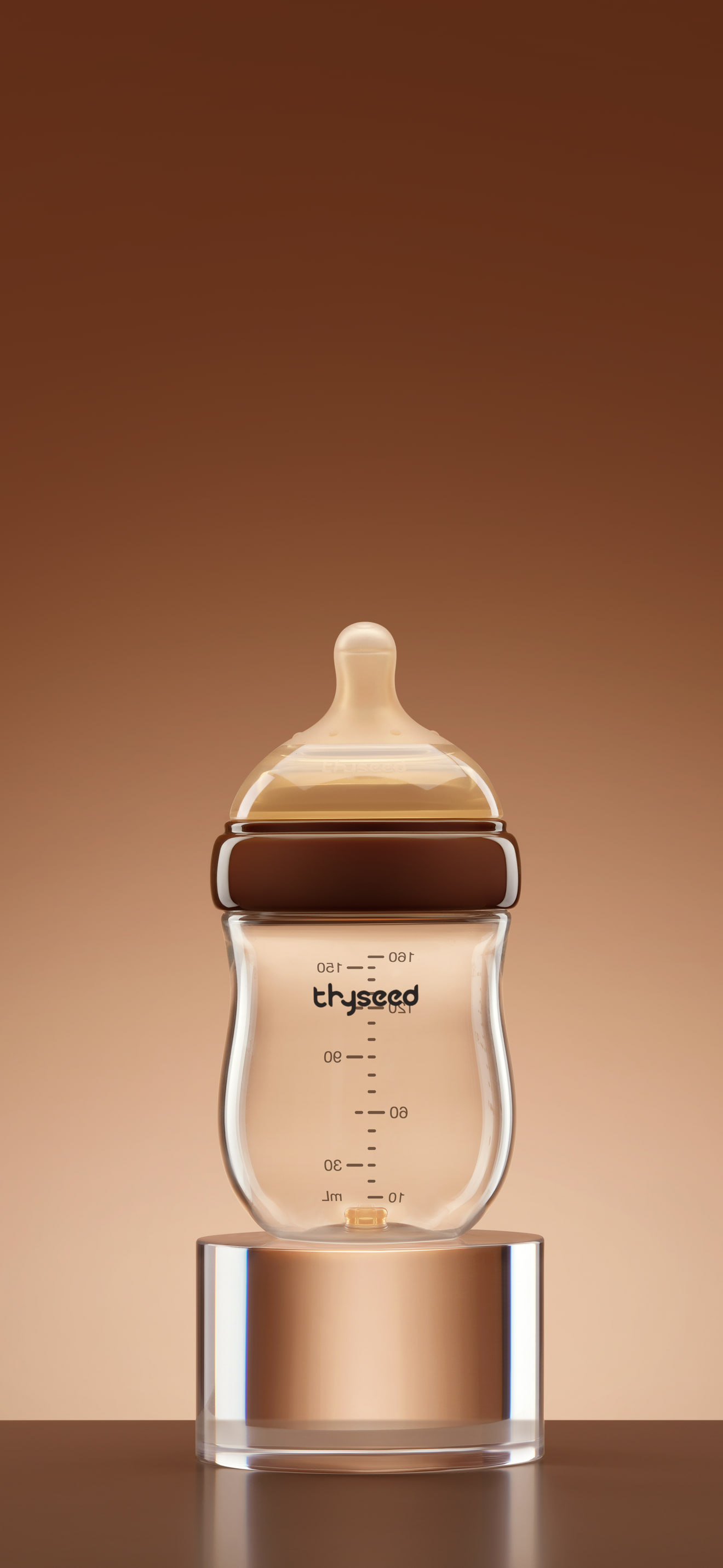 Стеклянная бутылочка Thyseed 160 мл на подставке